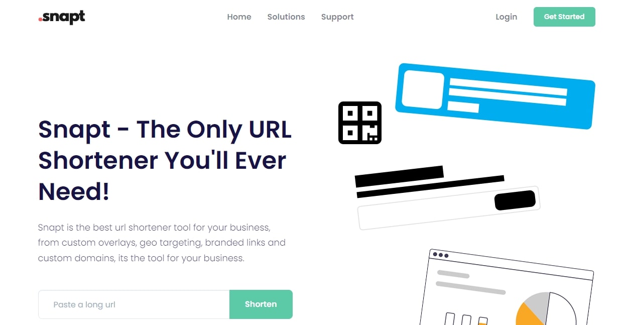 Best link tracker-Snapt.io-URL link Shortener page