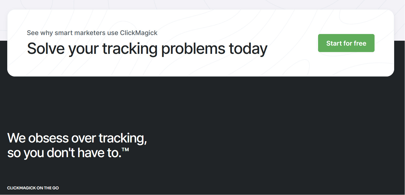 clickmagick solve your Tracking problems