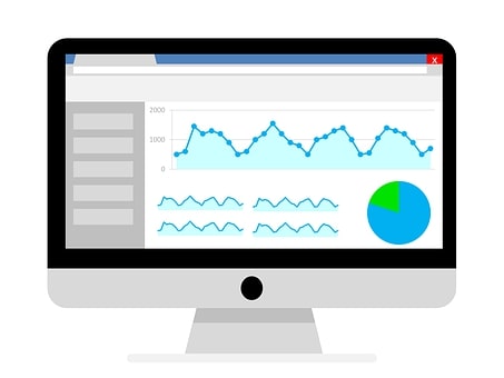 google analytics-graphics of a computer screen graphs analytics