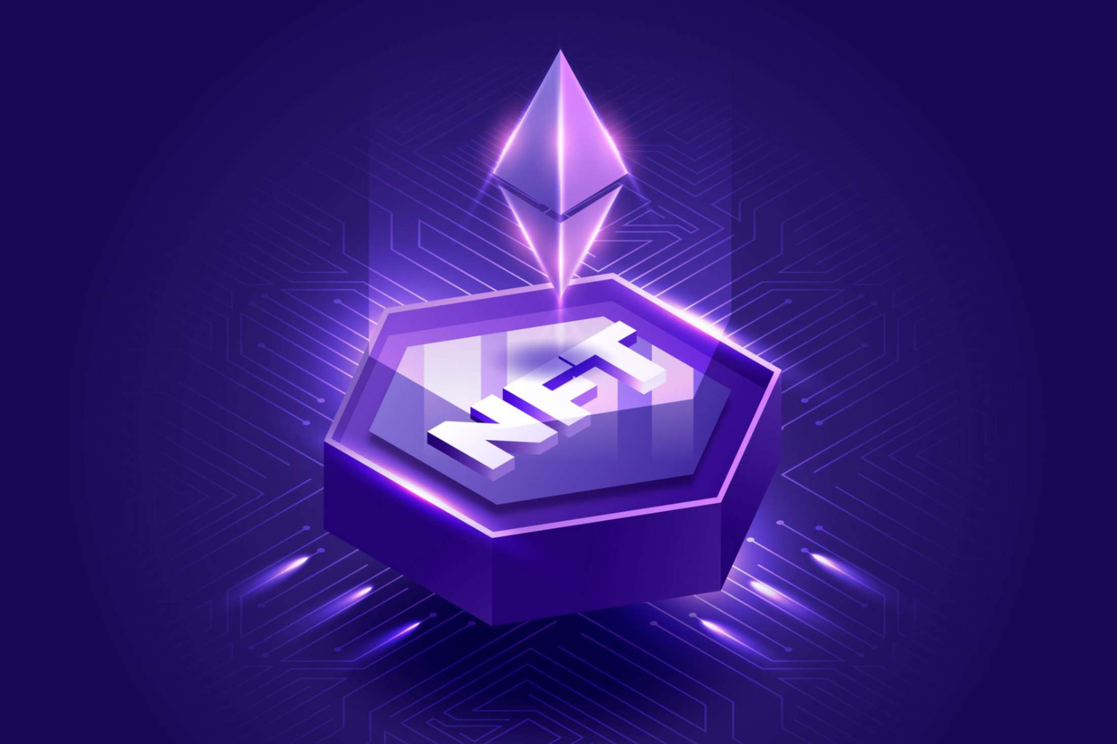 Create NFT Designs-purple NFT badge