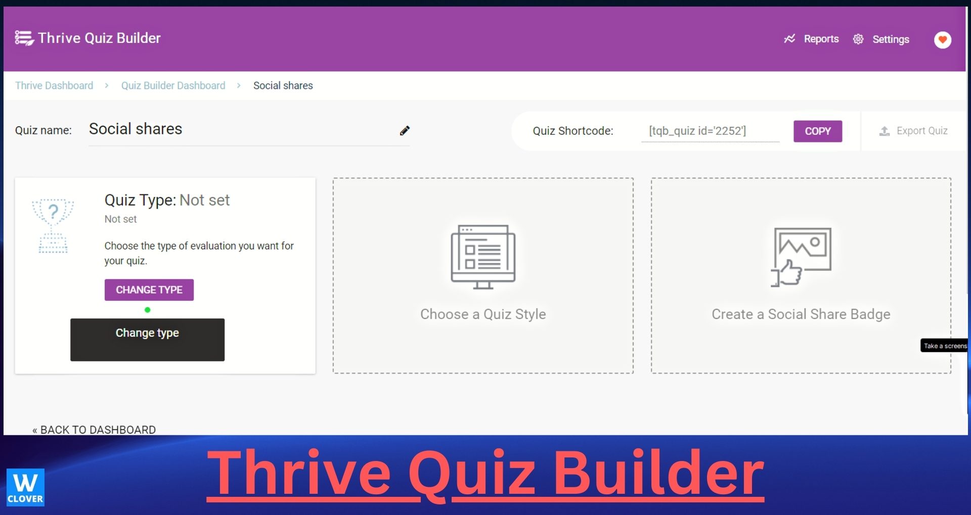 Thrive Quiz Builder Dashboard