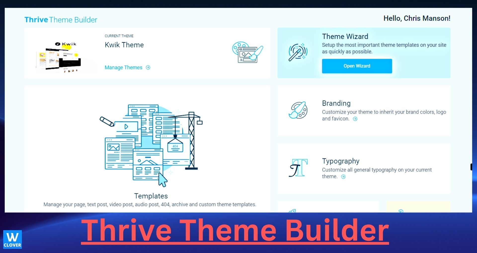Thrive Theme Builder Dashboard
