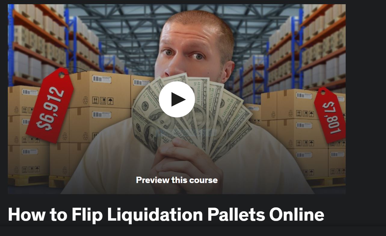 Flip liquidation pallets online-Udemy