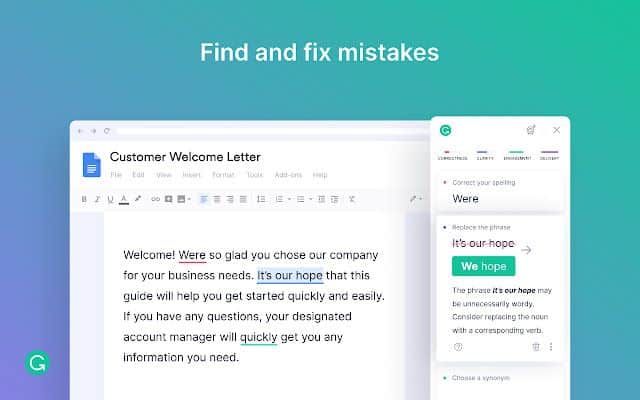 marketing tools, Grammarly-grammar and spelling AI tool