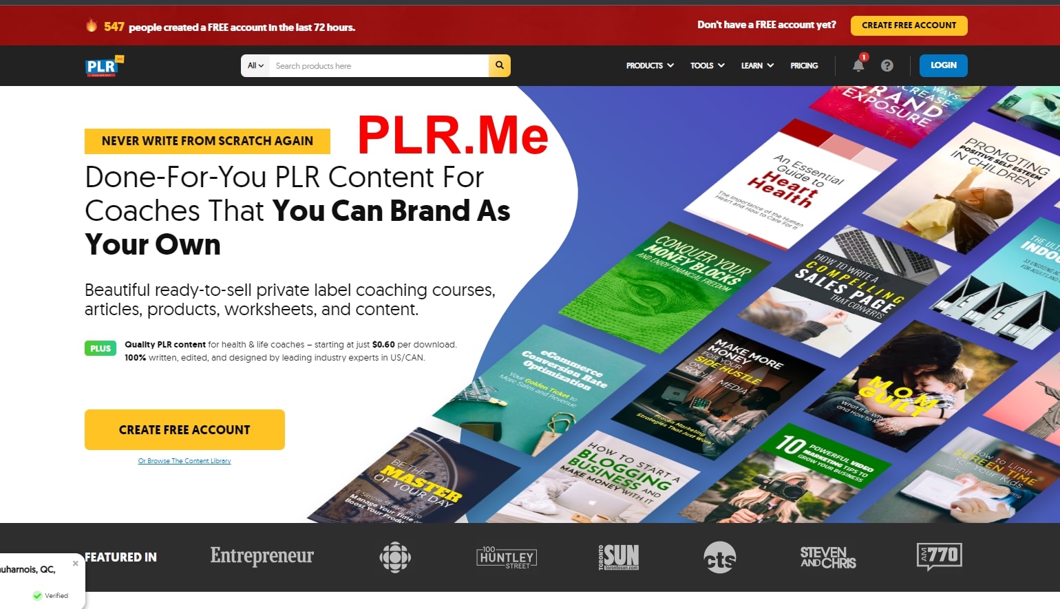 PLR.Me Dashboard