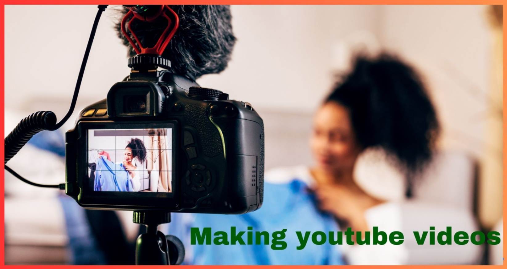 women sitting in front of a video camera