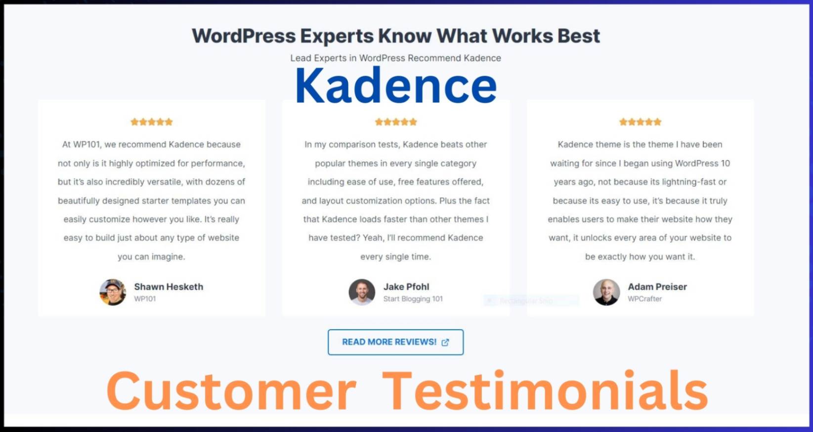 Design your Website-Kadence Customer Testimonials
