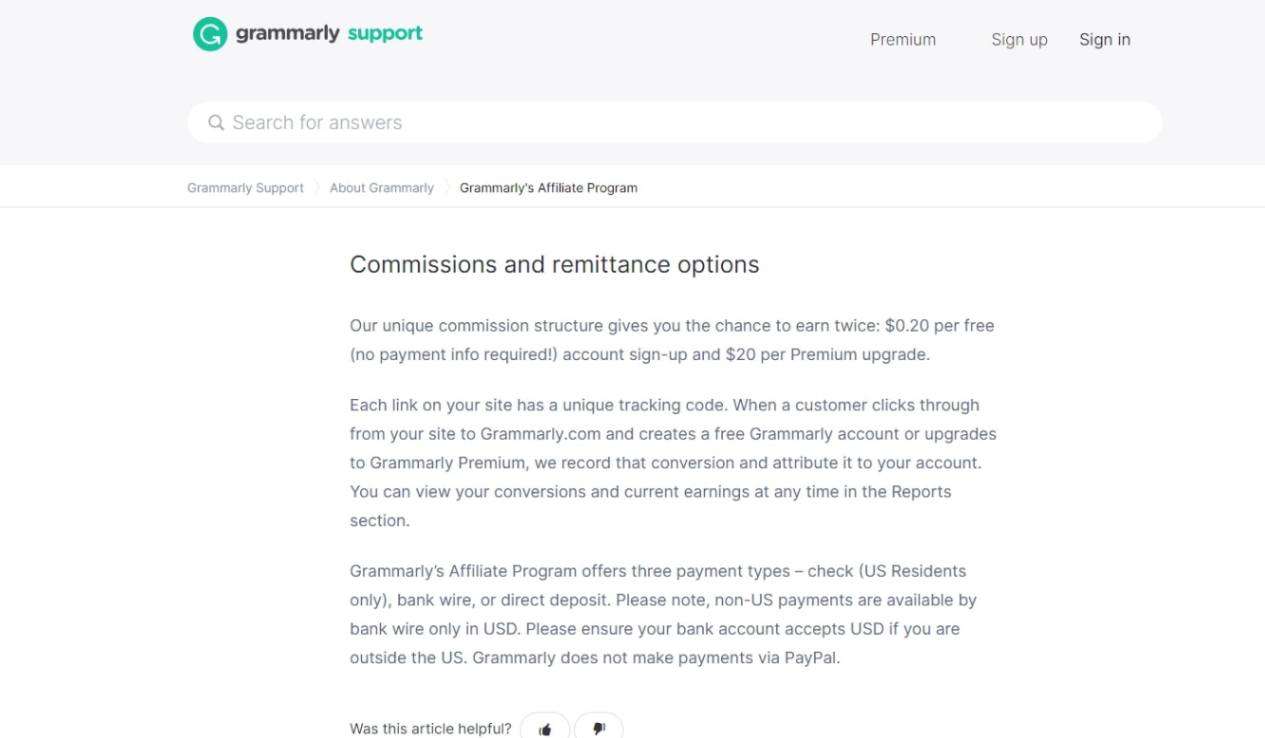 grammarly affiliate program