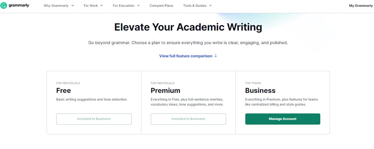  grammarly-Grammarly Pricing