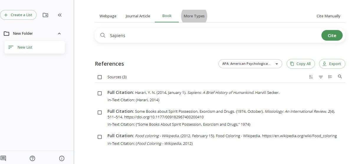 Citation Tools