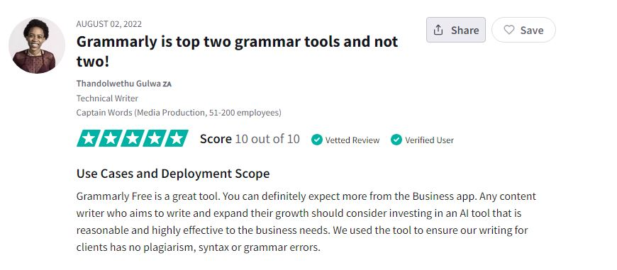 Grammarly-testimonial 1