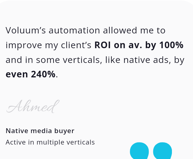 Voluum Testimonials 3