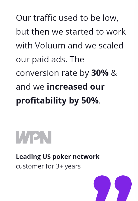 Voluum Testimonials 4