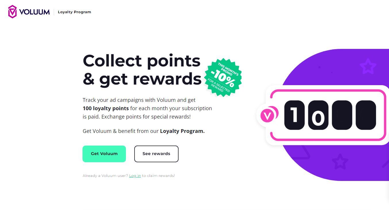 Voluum point rewards