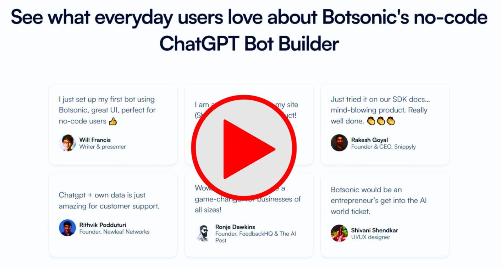 Botsonic no code chatbot builder video