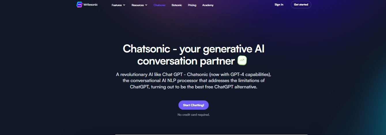 Chatsonic Dashboard