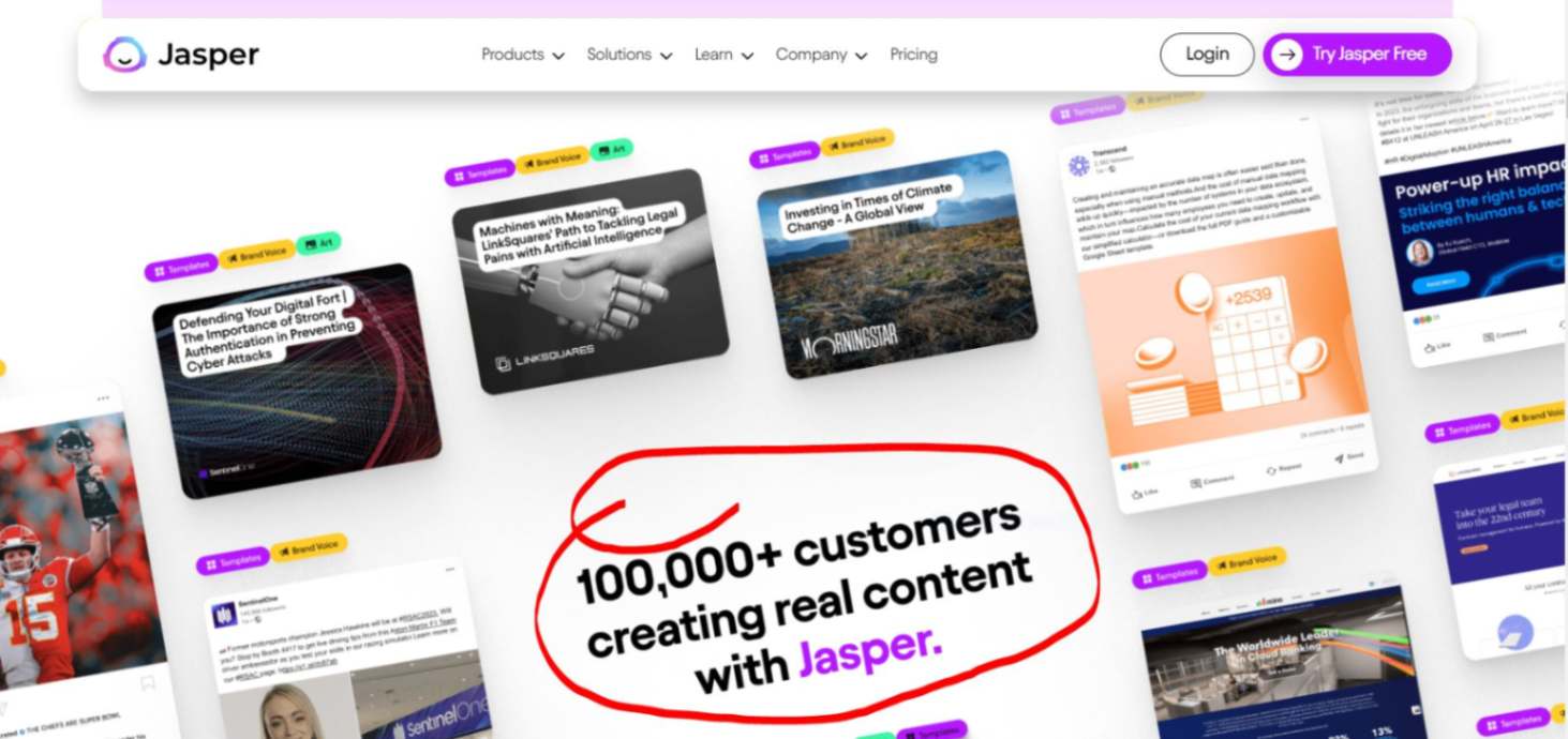 Jasper AI content info curation
