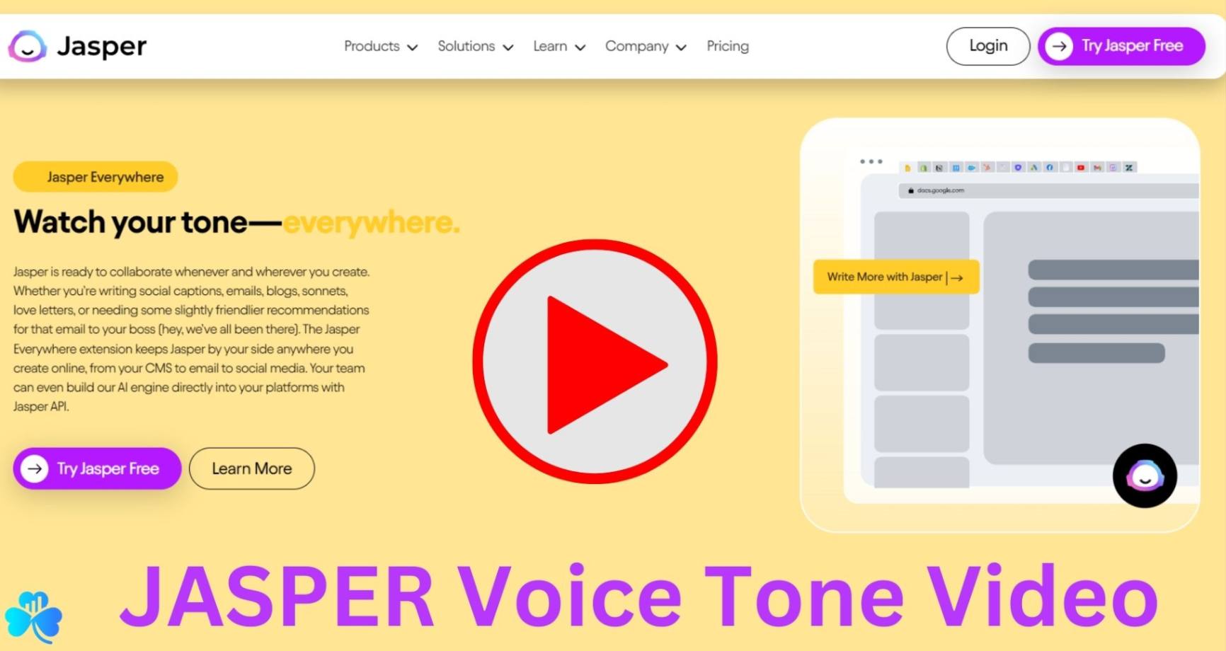 Jasper voice tone video 