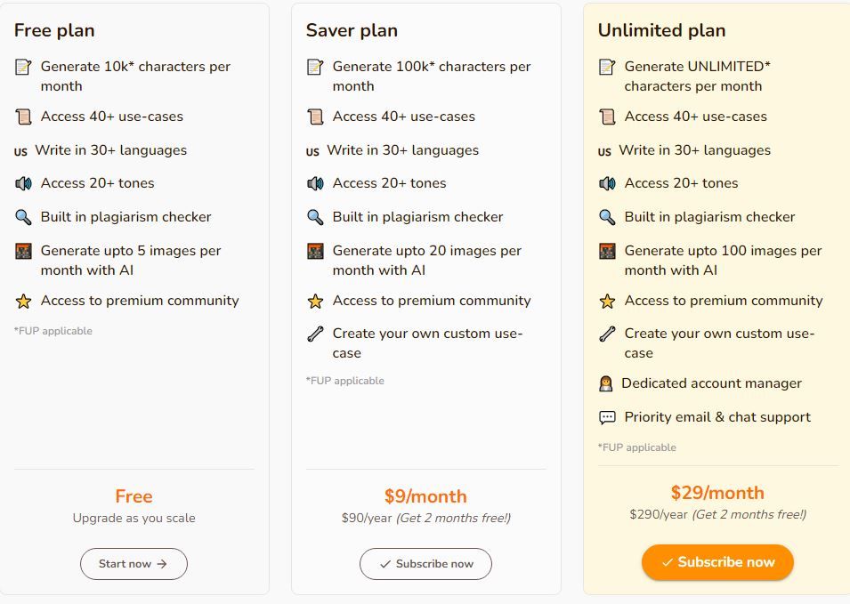 Rytr pricing-Unlimited Plan