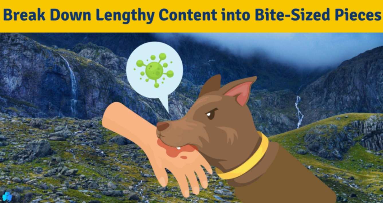 Break Down Lengthy Content into Bite-Sized Pieces