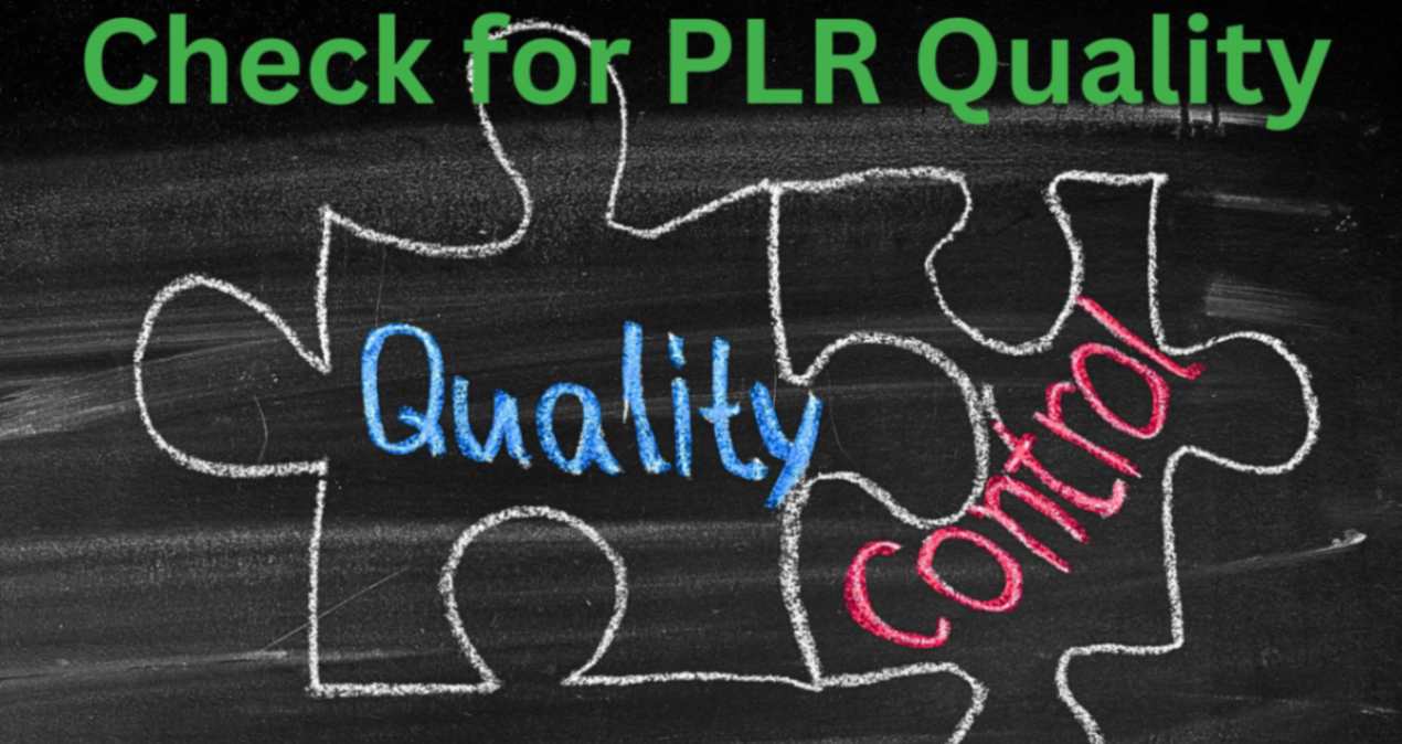 Check for PLR Quality