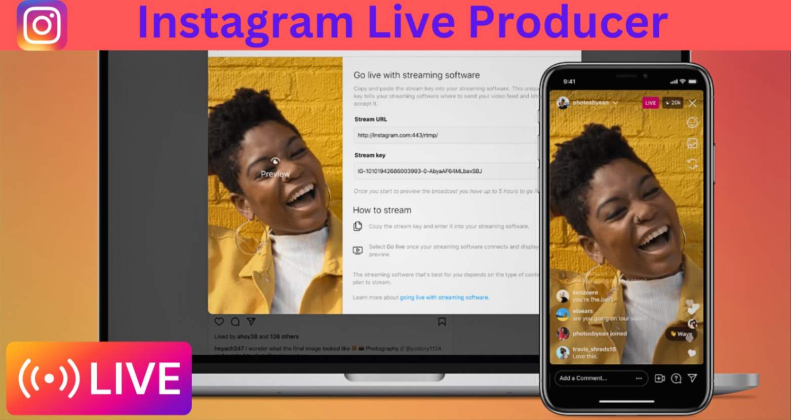 Instagram Live Producer page