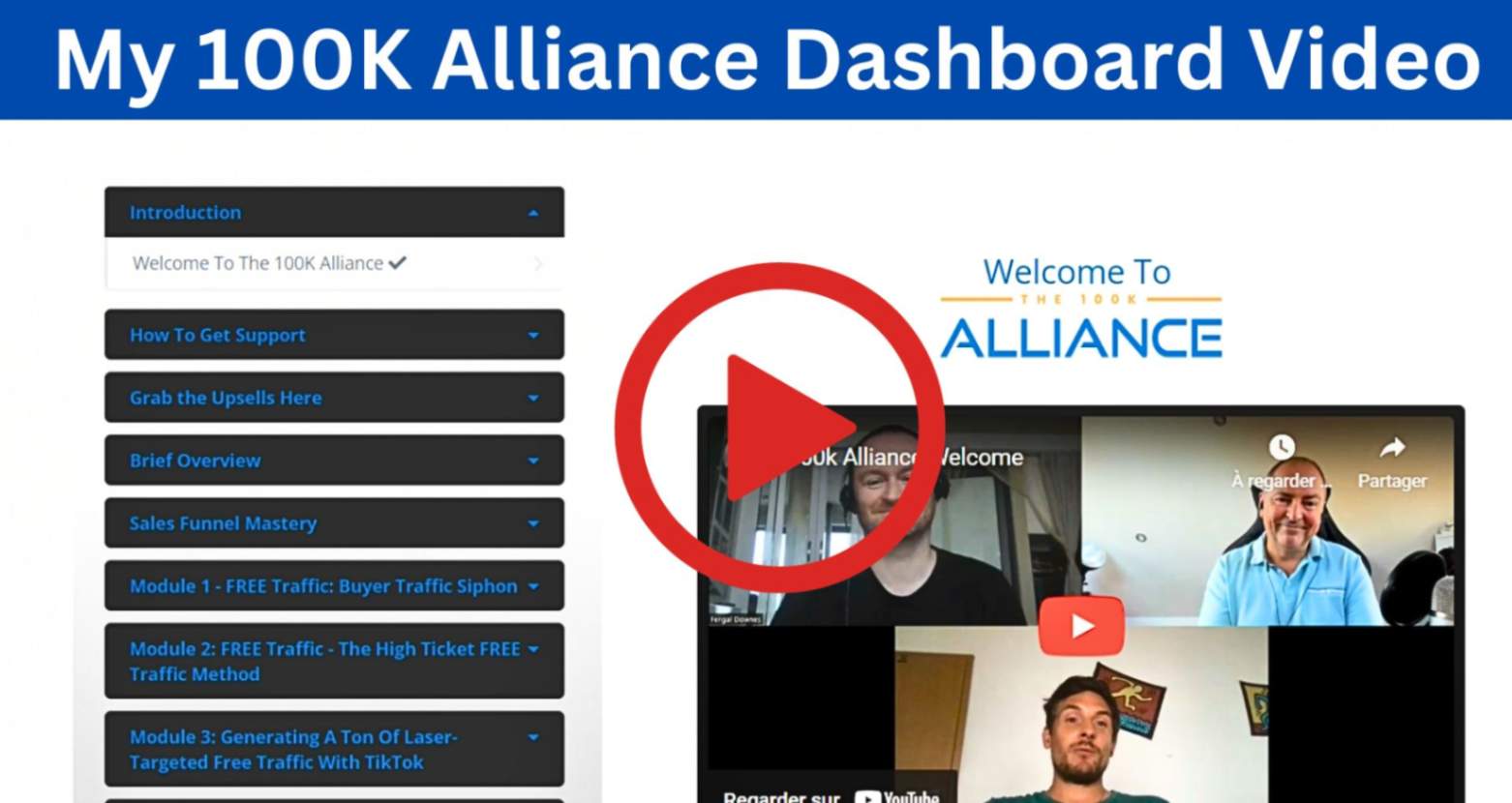 My 100K Alliance Dashboard Video