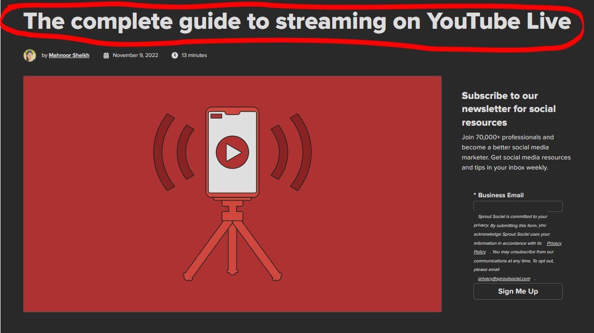 complete guide to streaming on YouTube live