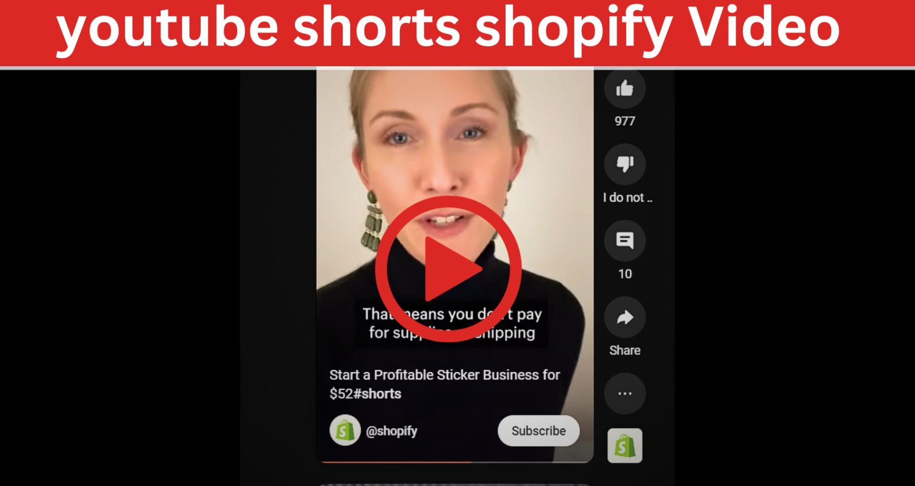 youtube shorts shopify video