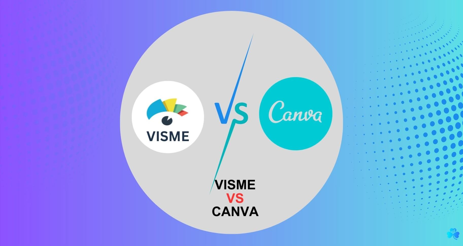 Visme vs Canva graphic featured image